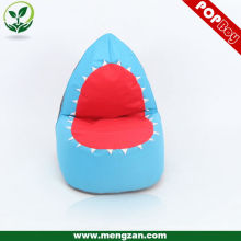 Criança beanbag sofá para jogo, tubarão forma beanbag cadeira